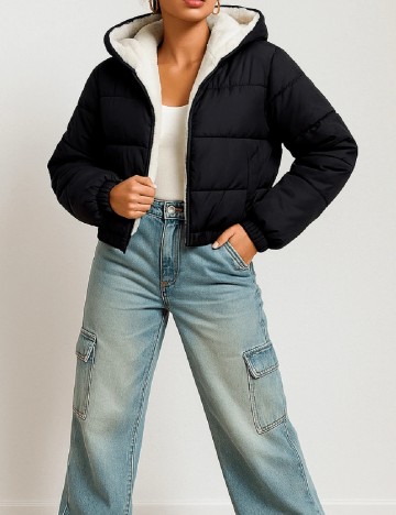 
						Geaca Shein Kids, negru