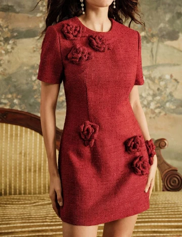 Rochie scurta Anewsta, rosu