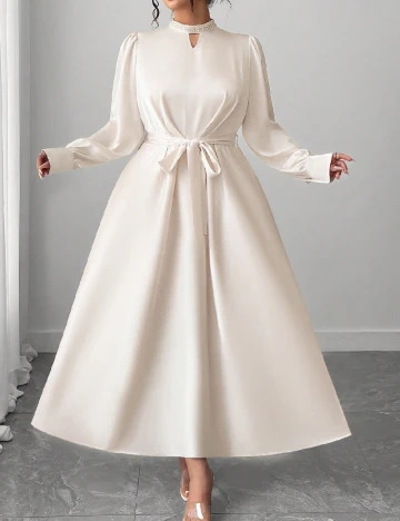 Rochie lunga SHEIN CURVE, ecru