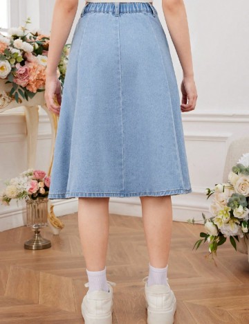 Fusta Shein Kids, albastru