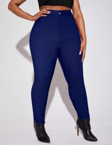 Pantaloni SHEIN CURVE, albastru