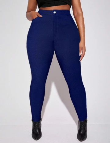 Pantaloni SHEIN CURVE, albastru