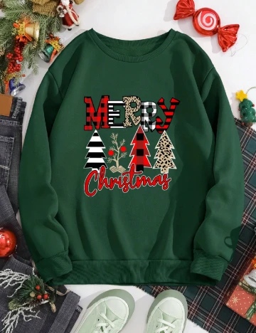 Bluza SHEIN CURVE, verde