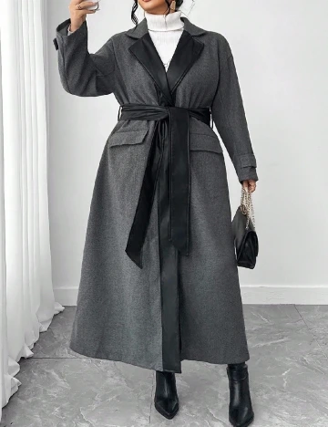 Palton SHEIN CURVE, gri