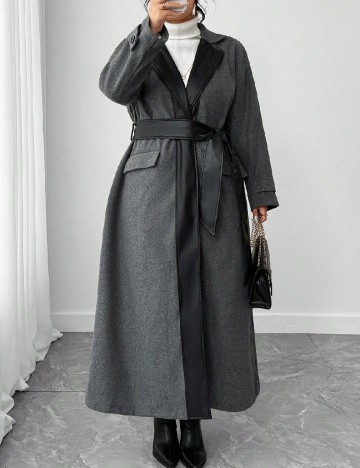 Palton SHEIN CURVE, gri