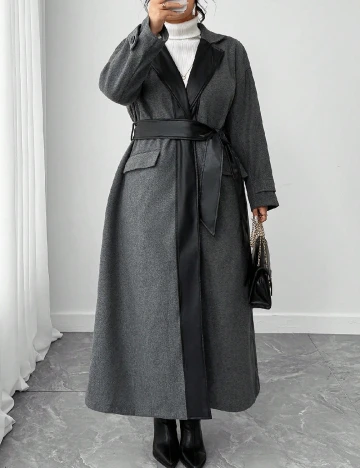 Palton SHEIN CURVE, gri