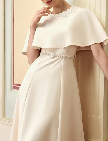 Rochie medie Zeylah, crem