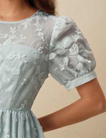 Rochie medie Anewsta, turcoaz