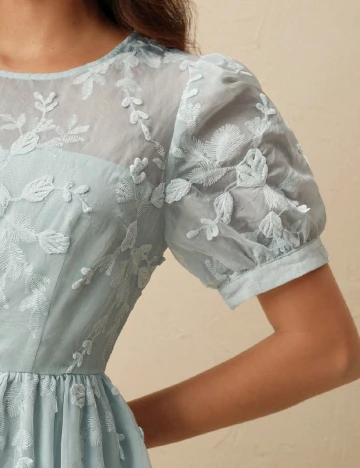 Rochie medie Anewsta, turcoaz