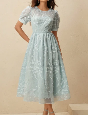 Rochie medie Anewsta, turcoaz