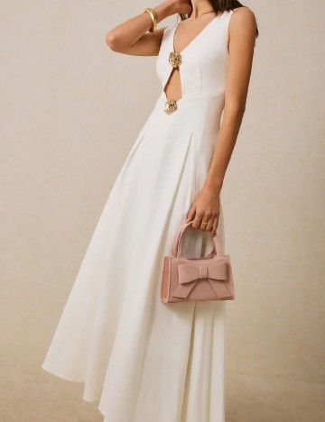 
						Rochie medie SHEIN, alb