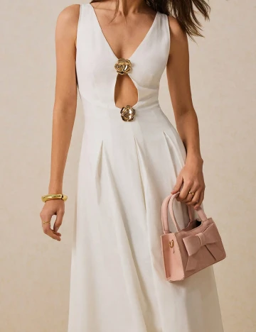 Rochie medie SHEIN, alb