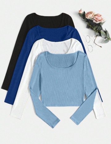 
						Set bluze 4 bucati SHEIN, mix culori