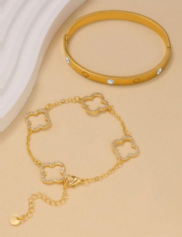 Set Bratari 2 bucati SHEIN, auriu