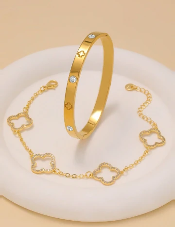 Set Bratari 2 bucati SHEIN, auriu