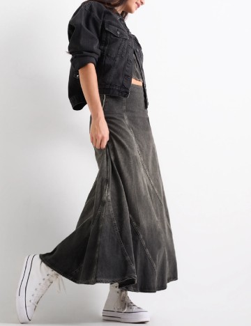 Fusta C&A, gri inchis