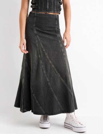 Fusta C&A, gri inchis