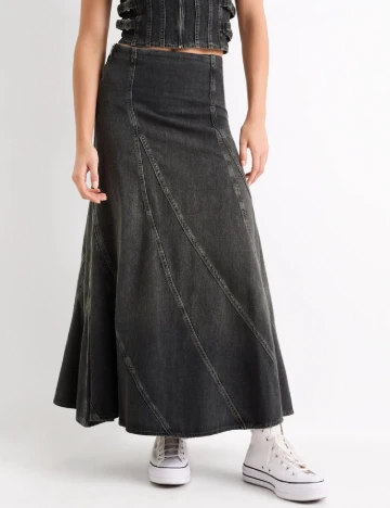 Fusta C&A, gri inchis