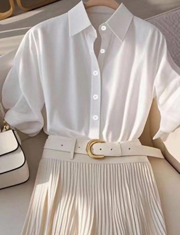 Compleu SHEIN, alb/crem