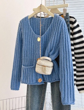 
						Cardigan SHEIN, albastru