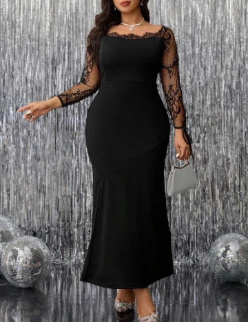 Rochie lunga SHEIN CURVE, negru