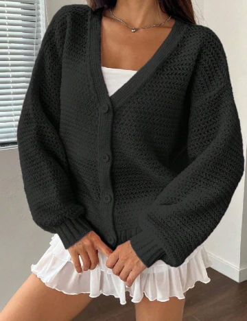 Cardigan SHEIN, negru