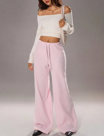 Pantaloni SHEIN, roz