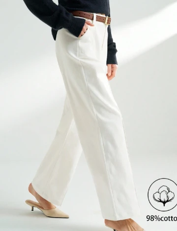 Pantaloni SHEIN, alb