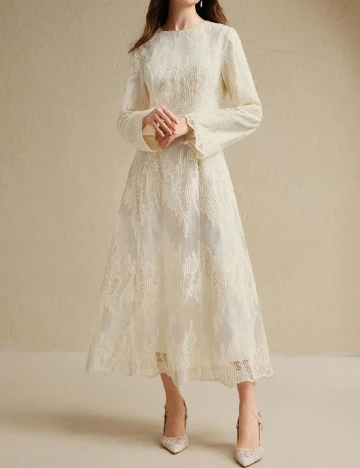 Rochie medie SHEIN, ecru