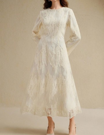 Rochie medie SHEIN, ecru