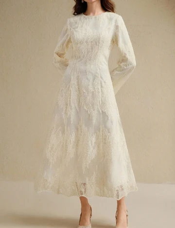 Rochie medie SHEIN, ecru