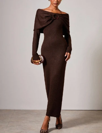 Rochie lunga SHEIN, maro