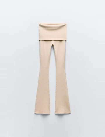 Pantaloni Zara, crem