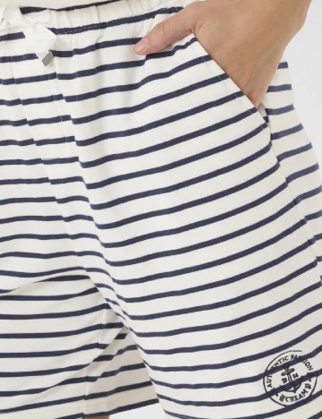 Pantaloni scurti Cream, alb/albastru