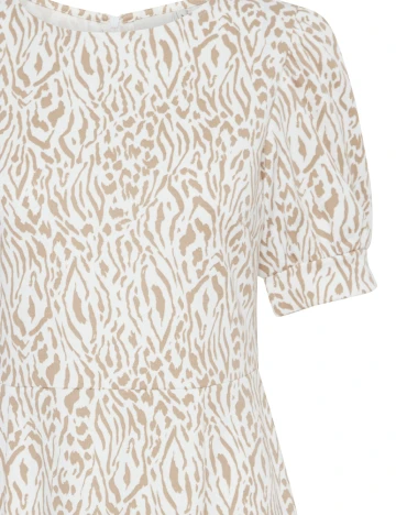 Rochie medie Ichi, crem