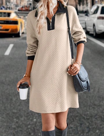 Rochie scurta SHEIN, crem