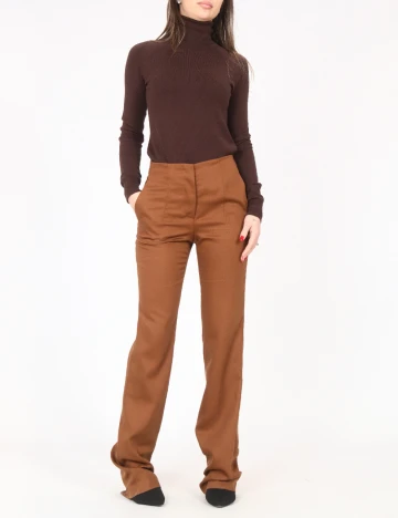 Pantaloni Zara, maro