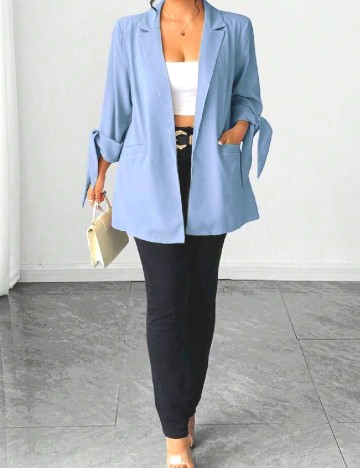
						Blazer SHEIN CURVE, albastru