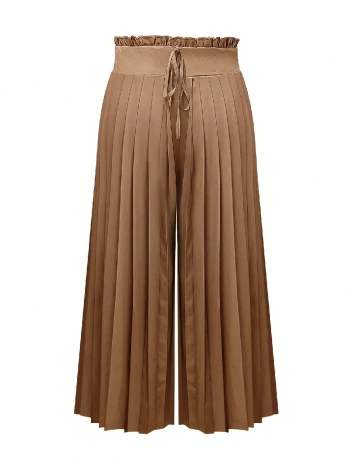 Pantaloni SHEIN CURVE, maro