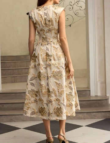 Rochie medie Zeylah, crem