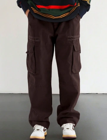 Pantaloni SHEIN, maro