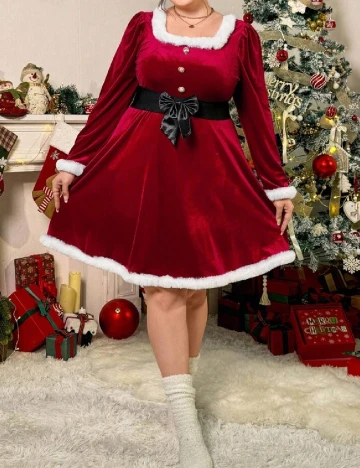 Rochie scurta SHEIN CURVE, rosu