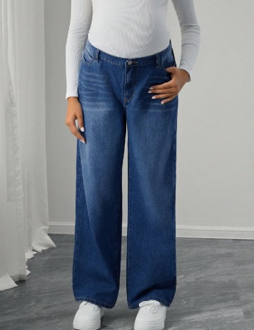 Blugi SHEIN Maternity, albastru
