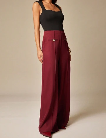 Pantaloni SHEIN, grena