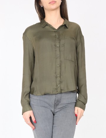 Camasa Bershka, verde