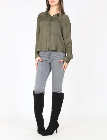 Camasa Bershka, verde