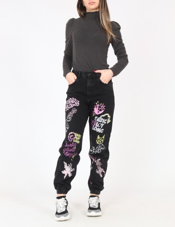 
						Blugi Bershka, negru