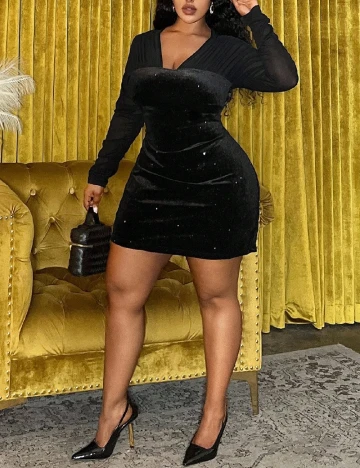 Rochie scurta SHEIN CURVE, negru