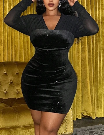 Rochie scurta SHEIN CURVE, negru