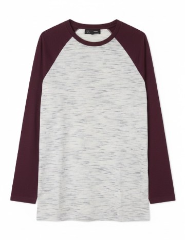 Bluza Bershka, alb/visiniu